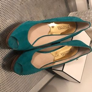 Turquoise Green Michael Kors Heels